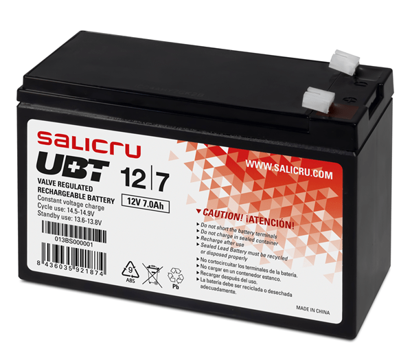013BS000001 bateria ubt 12-7 7 ah-12v sin mantenimiento in