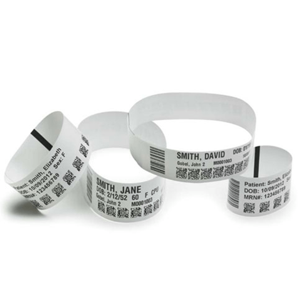 10018857 wristband synthetic 1x7in 25.4x177.8mm dt z-band ultra soft coated permanent adhesive 1in 25.4mm core
