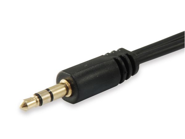 Equip 84002 - Cable audio mini, Jack 3.5 mm, macho-hembra, Negro