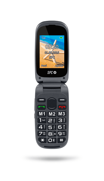 2304N telefono movil libre spc mobile harmony pantalla 1.8p-dual sim-teclas grandes-mensaje sos-negro