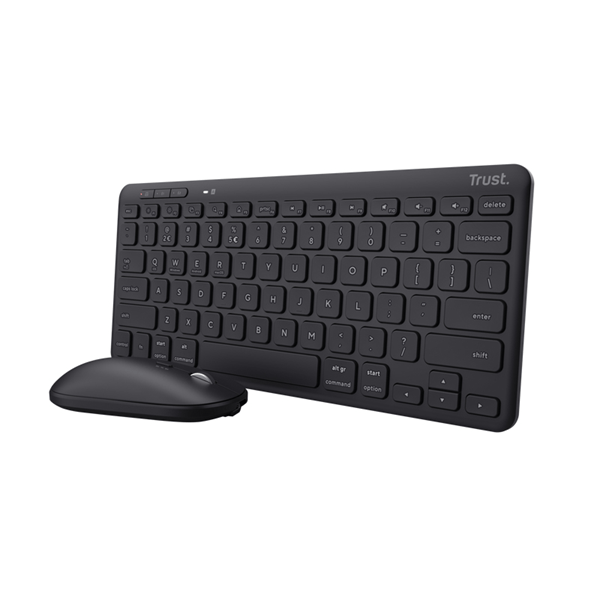 25061 teclado-mouse inalambrico trust lyra multidispositivo usb y 2 disp bt recargables 25061