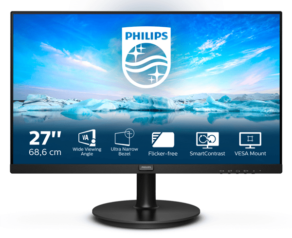 271V8L/00 monitor philips 27p 271v8l-fhd-1920 x 1080-4ms-75hz-vga-hdmi-negro