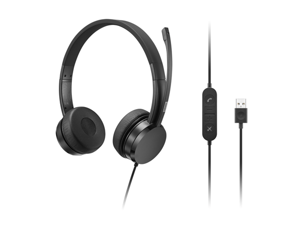 4XD1K18260 lenovo usb-a wired stereo on-ear headset