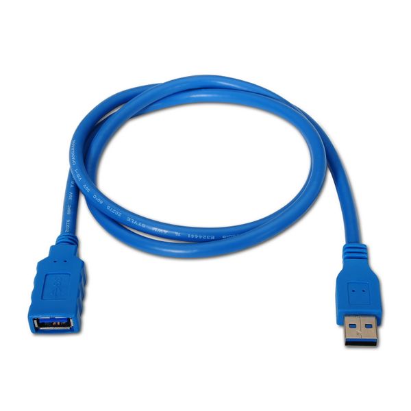 Cable Alargador USB 3.0 Nanocable 10.01.0901/ USB Macho - USB Hembra/ 1m/  Azul - Electrowifi