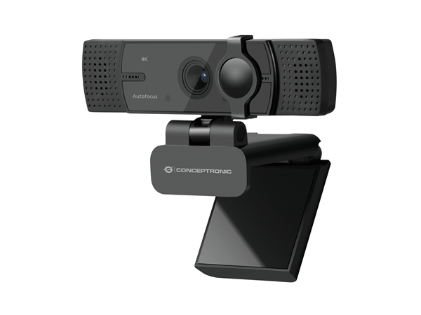 AMDIS08B webcam 4k conceptronic amdis 8.3mp usb 2.26 mm gran angular 120-autofocus microfono dual adaptador usb-c