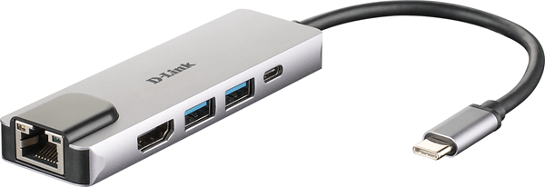 DUB-M520 5-in-1 usb-c hub with hdmi ethernet and power delive ry