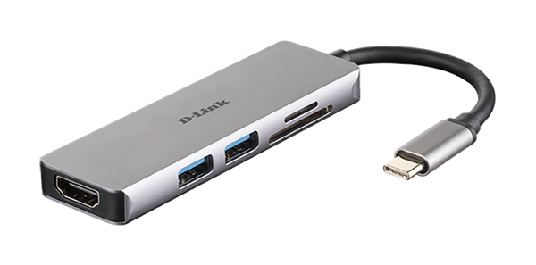 DUB-M530 5-in-1 usb-c hub with hdmi and sd-microsd card read er