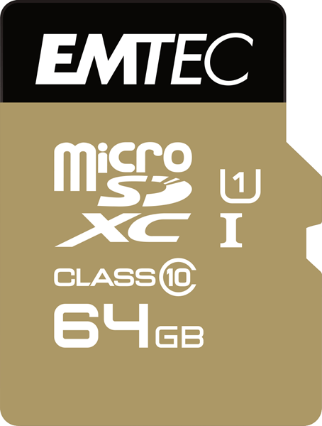 ECMSDM64GXC10GP memoria sd micro 64gb emtec elite gold 85mb-s sd-adapter class 10 uhs1 u1 ecmsdm64gxc10gp