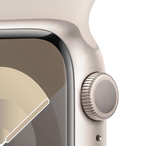 MR8U3QL_A apple watch series 9 gps 41mm starlight aluminium case with starlight sport band m l