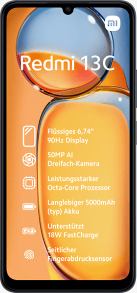 MZB0FLTEU smartphone xiaomi redmi 13c 6.74p 4g 6gb-128gb verde