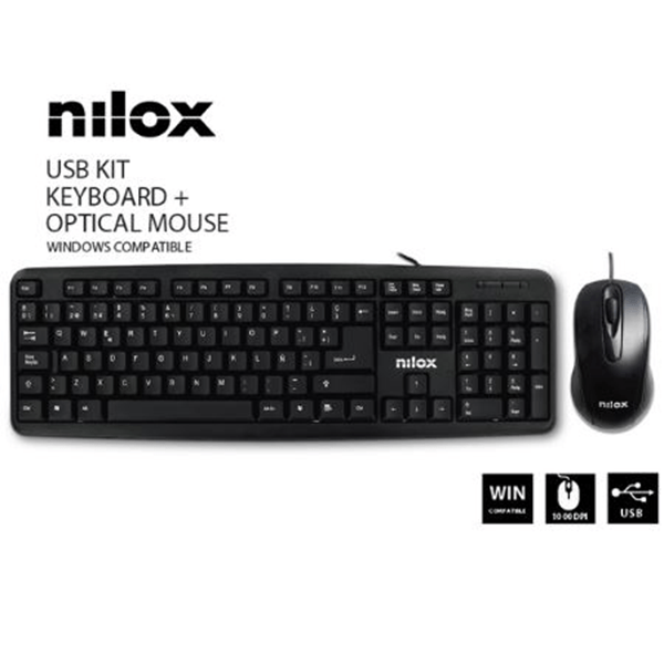 NXKME000003 combo teclado-raton nilox usb negro