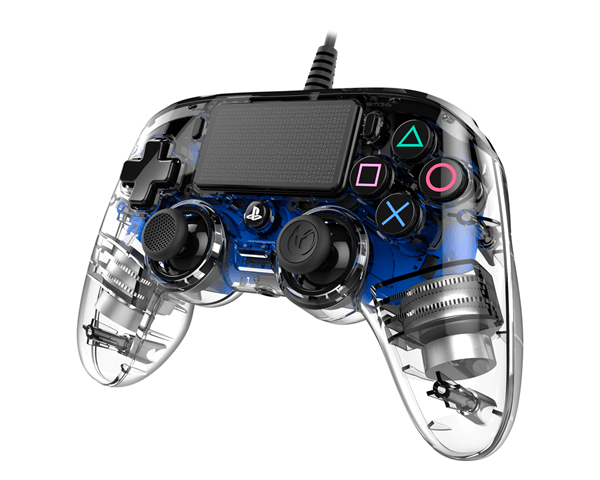 PS4OFCPADCLBLUE gamepad nacon compact ps4 oficial-azul iluminado