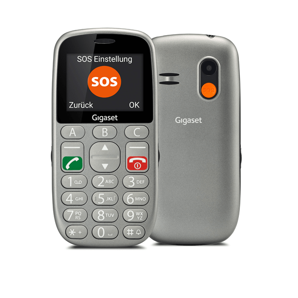 S30853-H1177-R701 telefono movil libre senior gigaset gl390 2.2p-boton sos-32mb-dual sim-gris