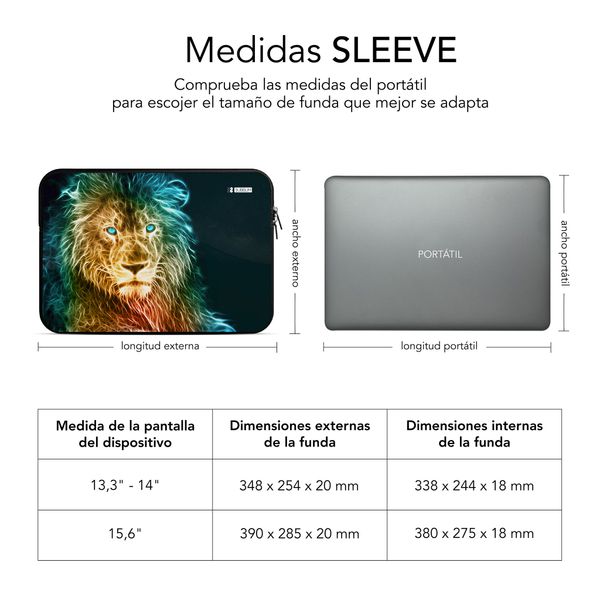 SUBLS-SKIN153 trendy sleeve neo lion 15.6p