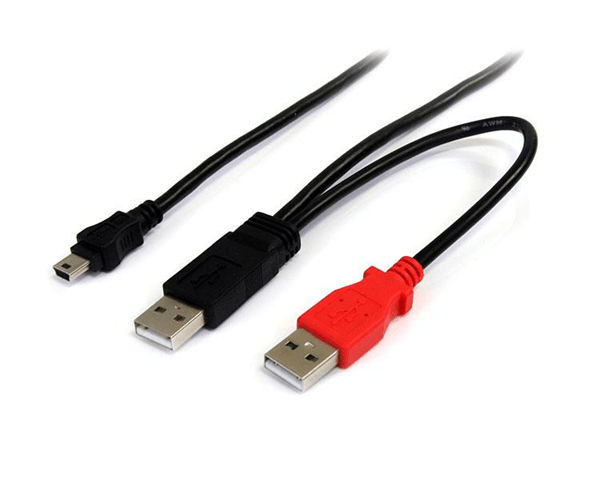 USB2HABMY6 6 ft usb y cable for external
