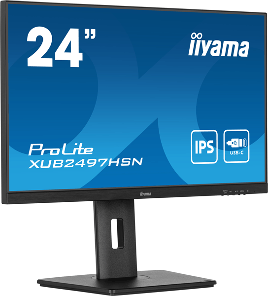 XUB2497HSN-B1 monitor iiyama 24p.panel ips. 100hz.conector dock usb c.altavo.salida de audio.pivot ambos lados